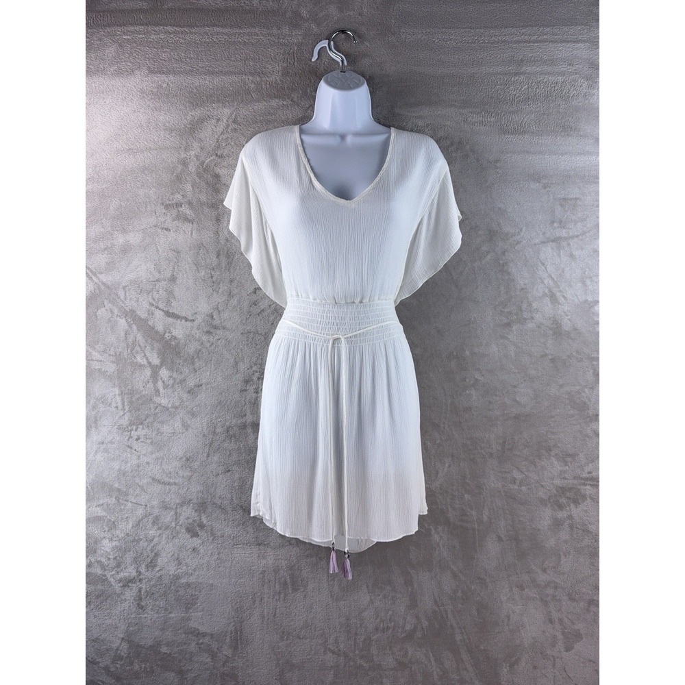 BECCA‎ By Rebecca Virtue Tunic Cover Up Womens Size M/L White Swim Resort